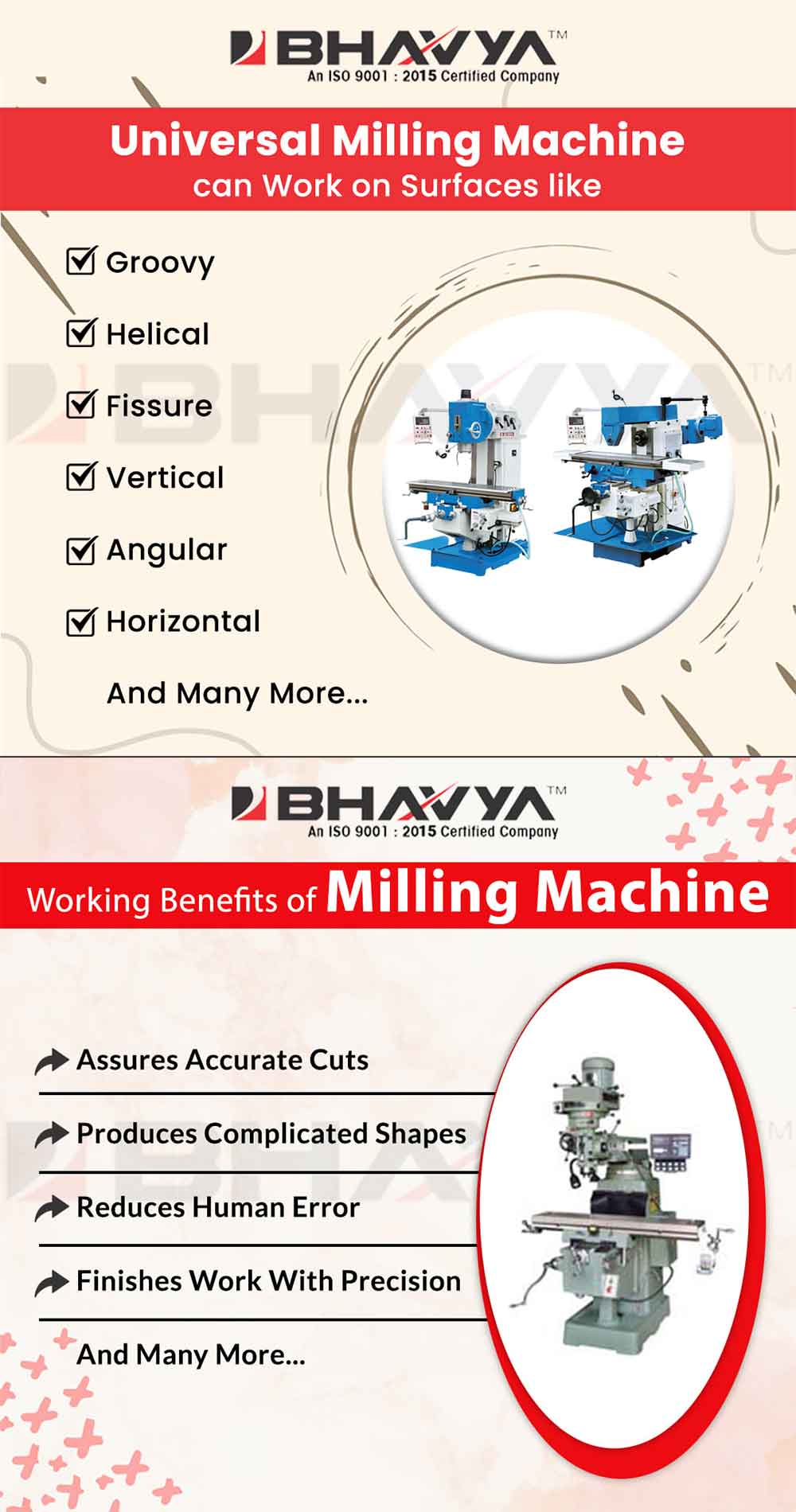 Different types of Universal Milling Machines 