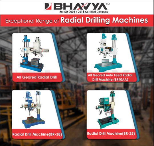 Different types of radial drilling machines